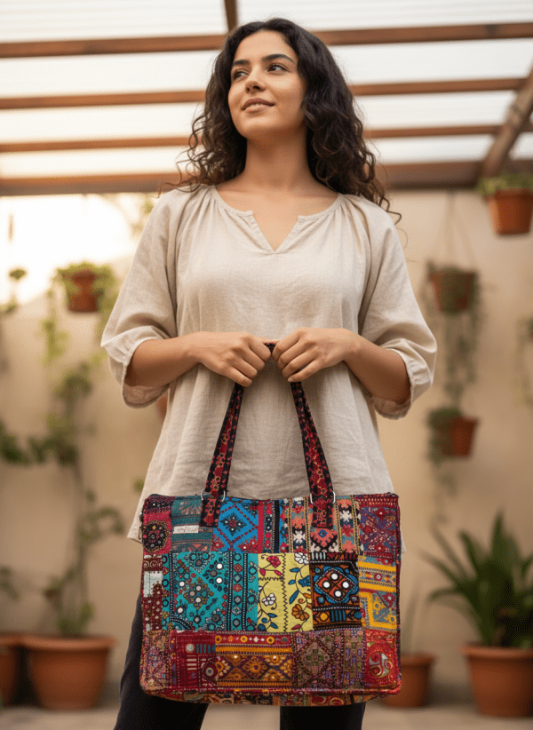 Sindhi Artisan Mirrorwork Bag